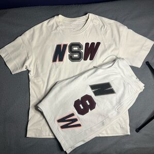 Nike Sports Wear (NSW) Shirt and Shorts, Patchwork style, Quality